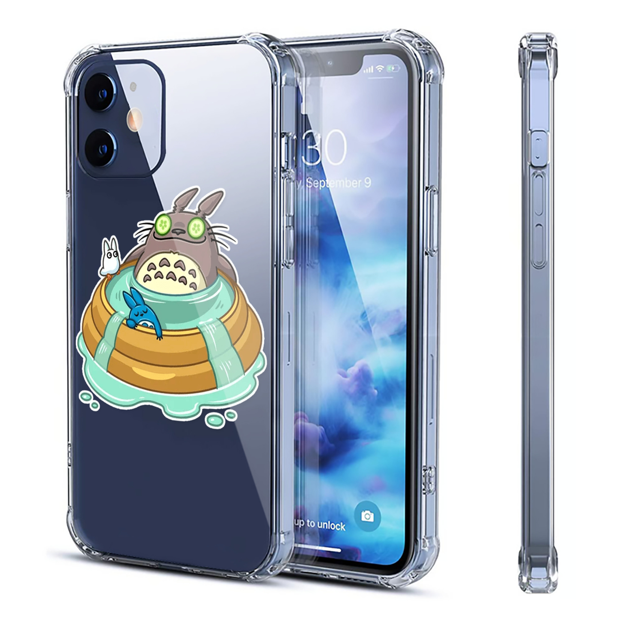 （画像用） となりのトトロ 草壁メイ 草壁サツキ My Neighbor Totoro Satsuki Kusakabe Mei Kusakabe 【iPhone 12シリーズ対応】透明スマホケース（クリアソフトケース）